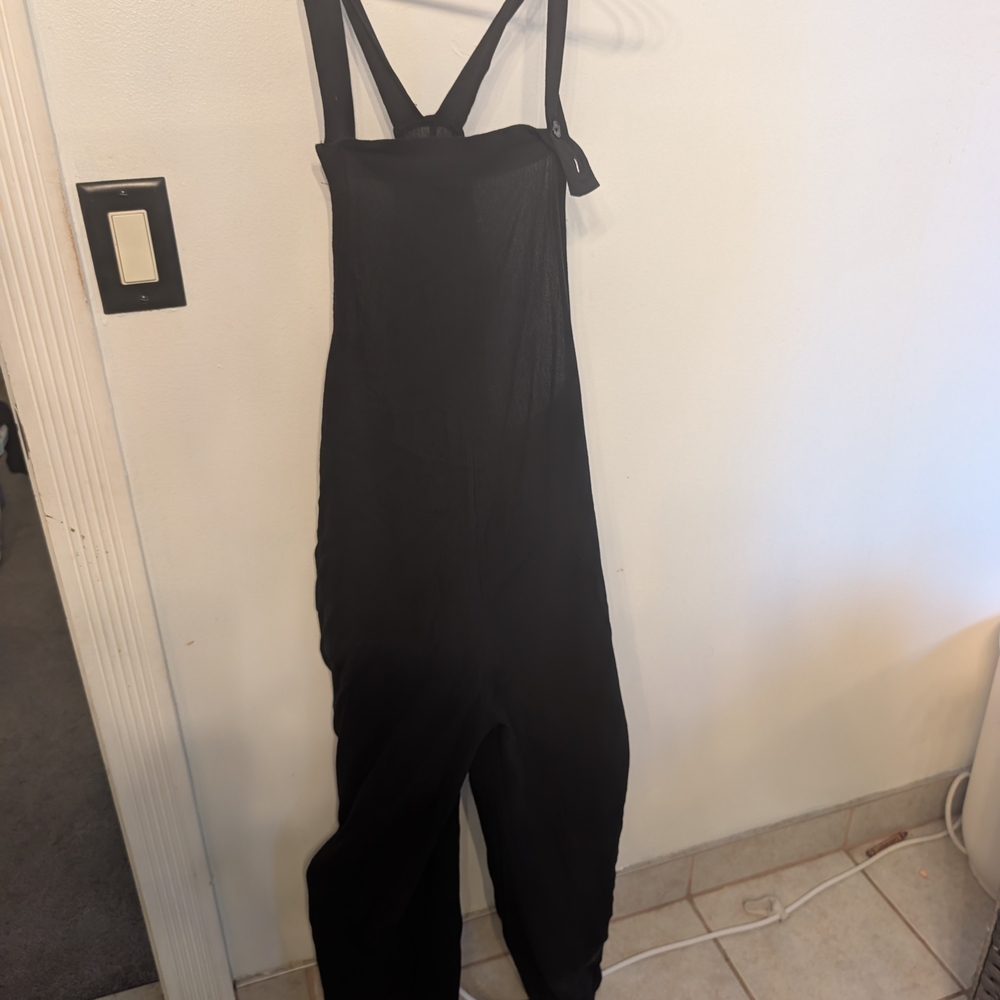 Black Canvas Women's Jumpsuit Overalls